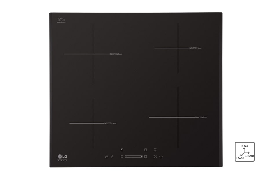 LG Индукционная варочная панель LG KVN6403AF | Сенсорная | 4 зоны нагрева, KVN6403AF