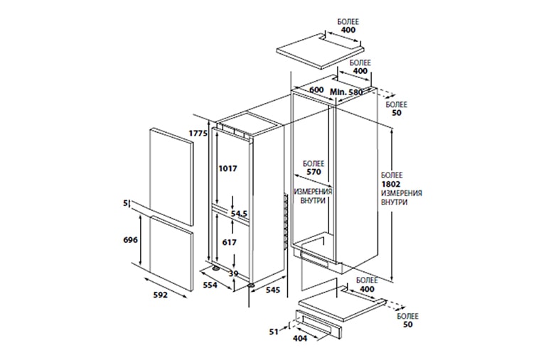 LG Встраиваемый холодильник LG GR-N319LLC c системой Total No Frost, GR-N319LLC, thumbnail 7
