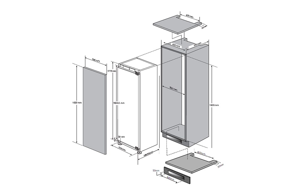 LG Встраиваемый морозильник LG, GR-N268BLQ, thumbnail 10