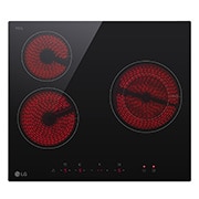 LG Электрическая варочная панель LG CBEZ2413B | 590 x 55 x 520 мм | 3 зоны нагрева | Сенсорное управление, CBEZ2413B, thumbnail 2