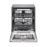 LG Встраиваемая посудомоечная машина LG QuadWash с технологией TrueSteam, Вид спереди с открытой дверью., DB325TXS, thumbnail 3