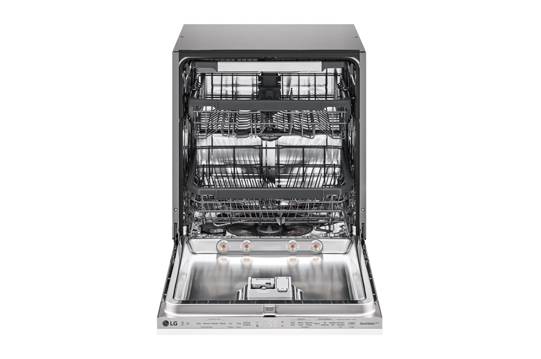 LG Встраиваемая посудомоечная машина LG QuadWash DB325TXS | TrueSteam, Вид спереди с открытой дверью., DB325TXS, thumbnail 3