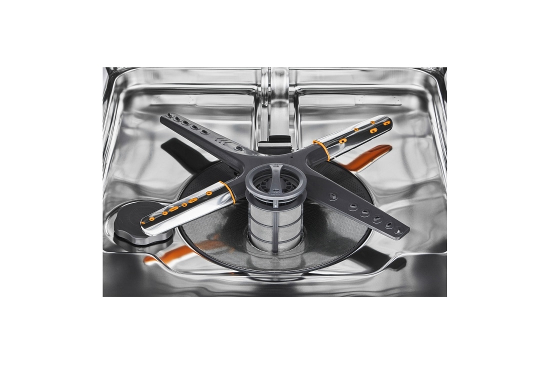 LG Встраиваемая посудомоечная машина LG QuadWash DB325TXS | TrueSteam, Вид на четыре моющих рукава внутри посудомоечной машины., DB325TXS, thumbnail 5