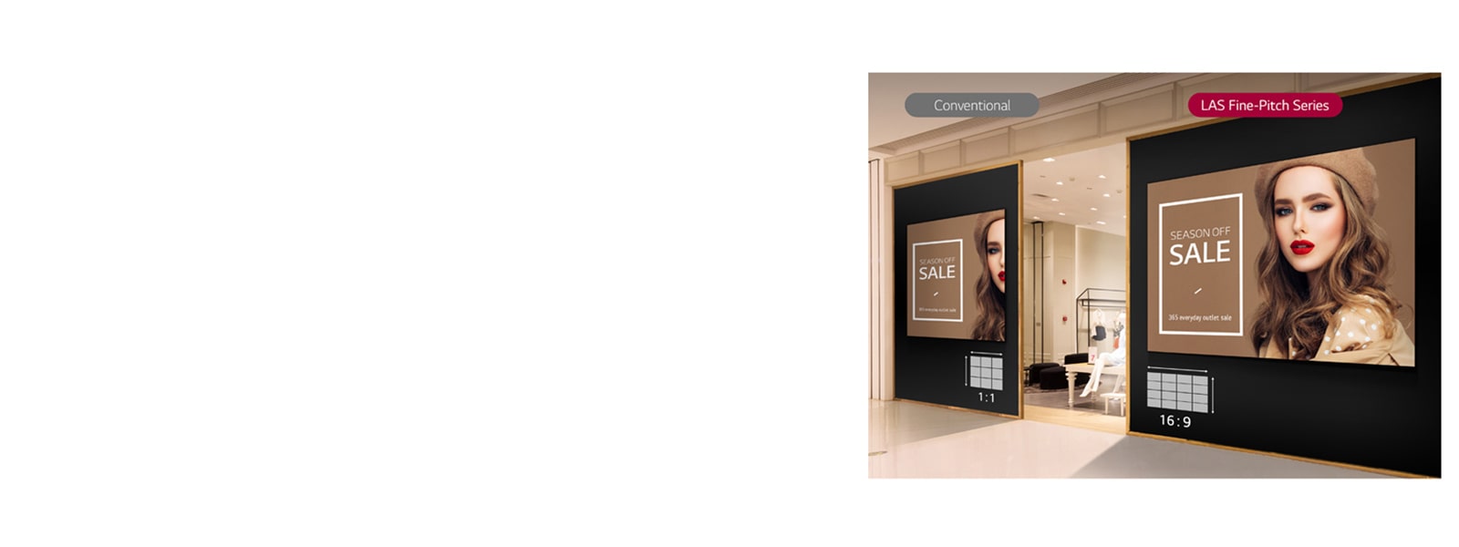 Соотношение сторон 16: 9 оптимизировано для контента FHD / UHD1