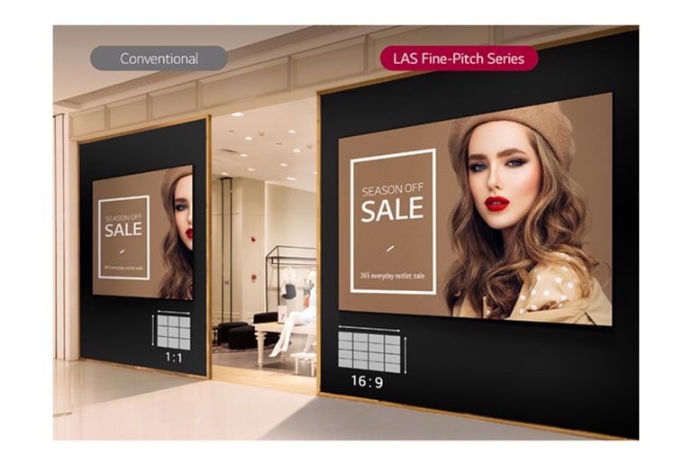 Соотношение сторон 16: 9 оптимизировано для контента FHD / UHD2