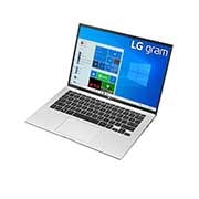 LG Ультралёгкий ноутбук LG gram 14z90p-g, -30 градусов вид сбоку и крышка открыта, 14Z90P-G, thumbnail 4