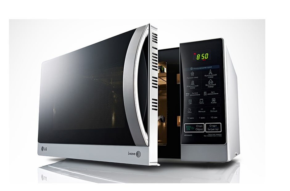 LG Микроволновая печь с грилем, с округлой внутренней камерой без поворотного стола, 25 литров , MF6543AFS, thumbnail 6