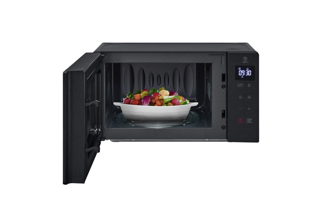 LG Микроволновая печь LG MH6032GAS | Гриль | 20 л | Черная, входная дверь открыта с едой, MH6032GAS, thumbnail 3