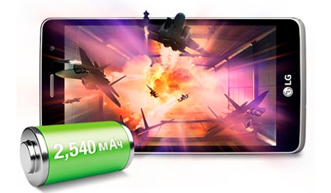 Батарея 2540 мАч и 4-ядерный процессор 1,3ГГц