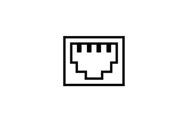 Изображение пиктограммы порта локальной сети.	