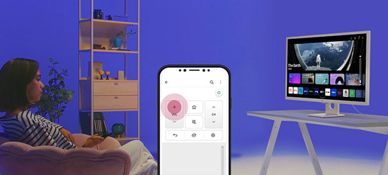 С помощью приложения ThinQ вы можете использовать ключевые функции пульта дистанционного управления.