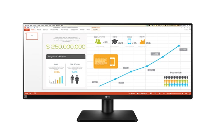 LG IPS монитор LG UltraWide серии UB67, 34UB67-B, thumbnail 1