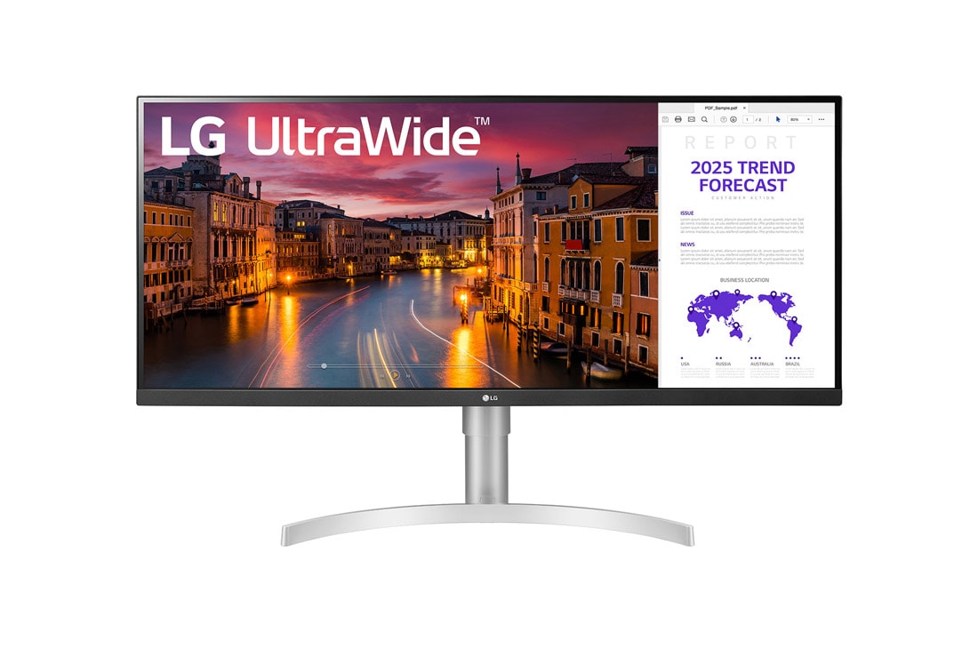 LG 34-дюймовый UltraWide™ Full HD, front view, 34WN650-W