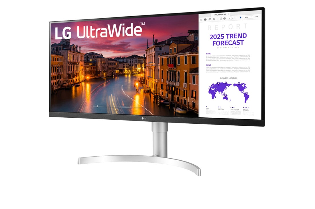 LG 34-дюймовый UltraWide™ Full HD, -15 degree side view, 34WN650-W, thumbnail 2