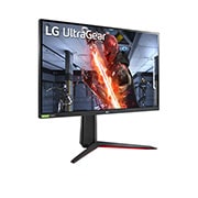 LG 27-дюймовый игровой монитор UltraGear™ Full HD IPS, 1 мс (GtG), совместимый с NVIDIA<sup>®</sup> G-SYNC<sup>®</sup>, perspective view, 27GN650-B, thumbnail 4