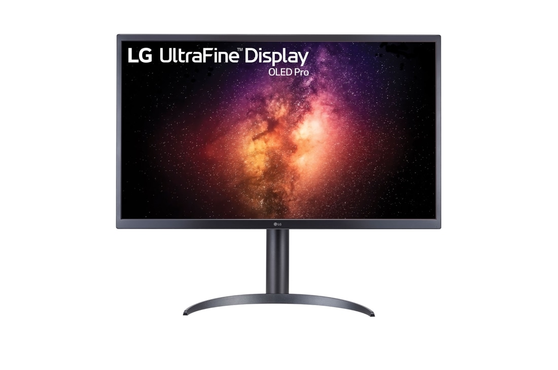 LG 31.5'' 4K OLED монитор с Pixel Dimming и контрастностью 1Млн : 1, LG 32EP950-B вид спереди, 32EP950-B