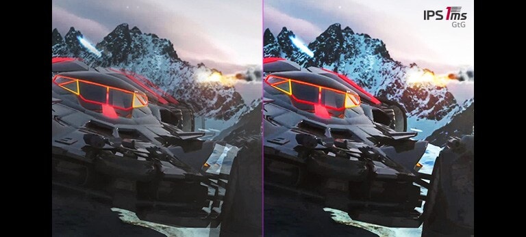 сравнение остаточных изображений с IPS 5 мс и с IPS 1 мс