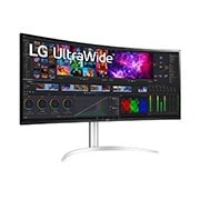 LG 39,7-дюймовый изогнутый IPS-монитор UltraWide™ 5K2K Nano, +15 degree side view, 40WP95C-W, thumbnail 4