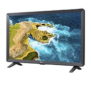 LG Телевизор LG 24TQ520S-PZ 24'' HD, Вид сбоку под углом -15 градусов, 24TQ520S-PZ, thumbnail 2