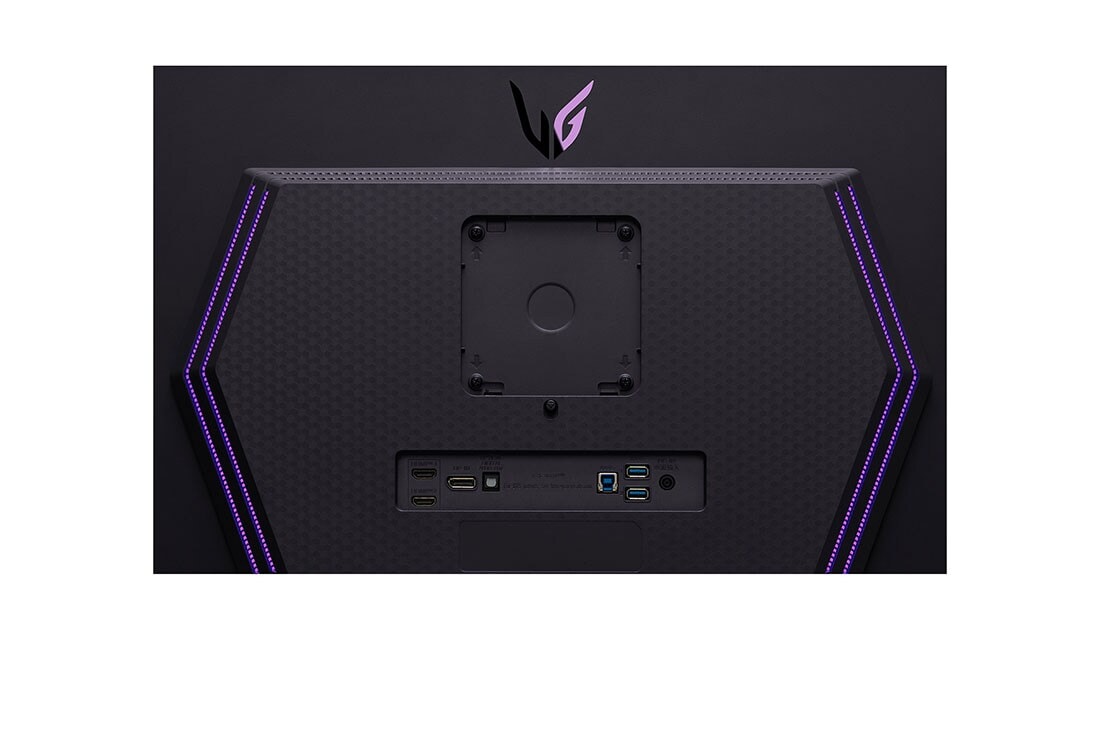 LG Игровой монитор 27'' OLED QHD UltraGear™ LG 27GR95QE-B | 240 Гц, крупный план разъемов со светящимися индикаторами, 27GR95QE-B, thumbnail 12