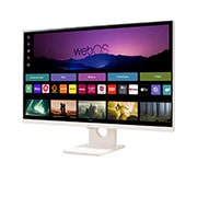 LG Монитор 27'' Full HD IPS MyView Smart Monitor LG 27SR50F-W | webOS, вид сбоку -15 градусов, 27SR50F-W, thumbnail 2