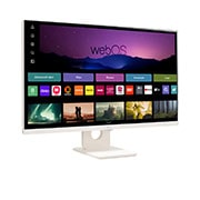 LG Монитор 27'' Full HD IPS MyView Smart Monitor LG 27SR50F-W | webOS, вид сбоку +15 градусов, 27SR50F-W, thumbnail 3