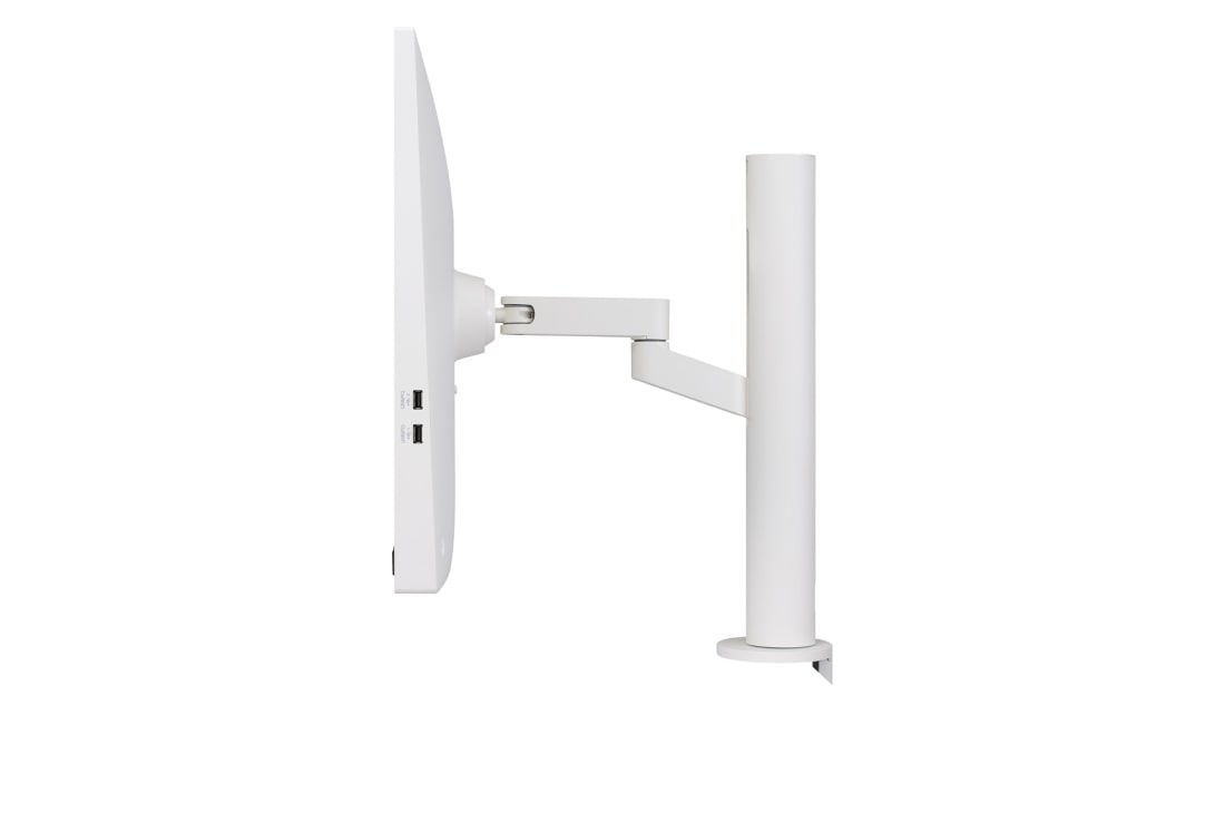 LG Монитор 32'' MyView 4K UHD Smart Monitor LG 32SQ780S-W | webOS | ERGO, вид сбоку с регулировкой высоты монитора вниз, 32SQ780S-W, thumbnail 4