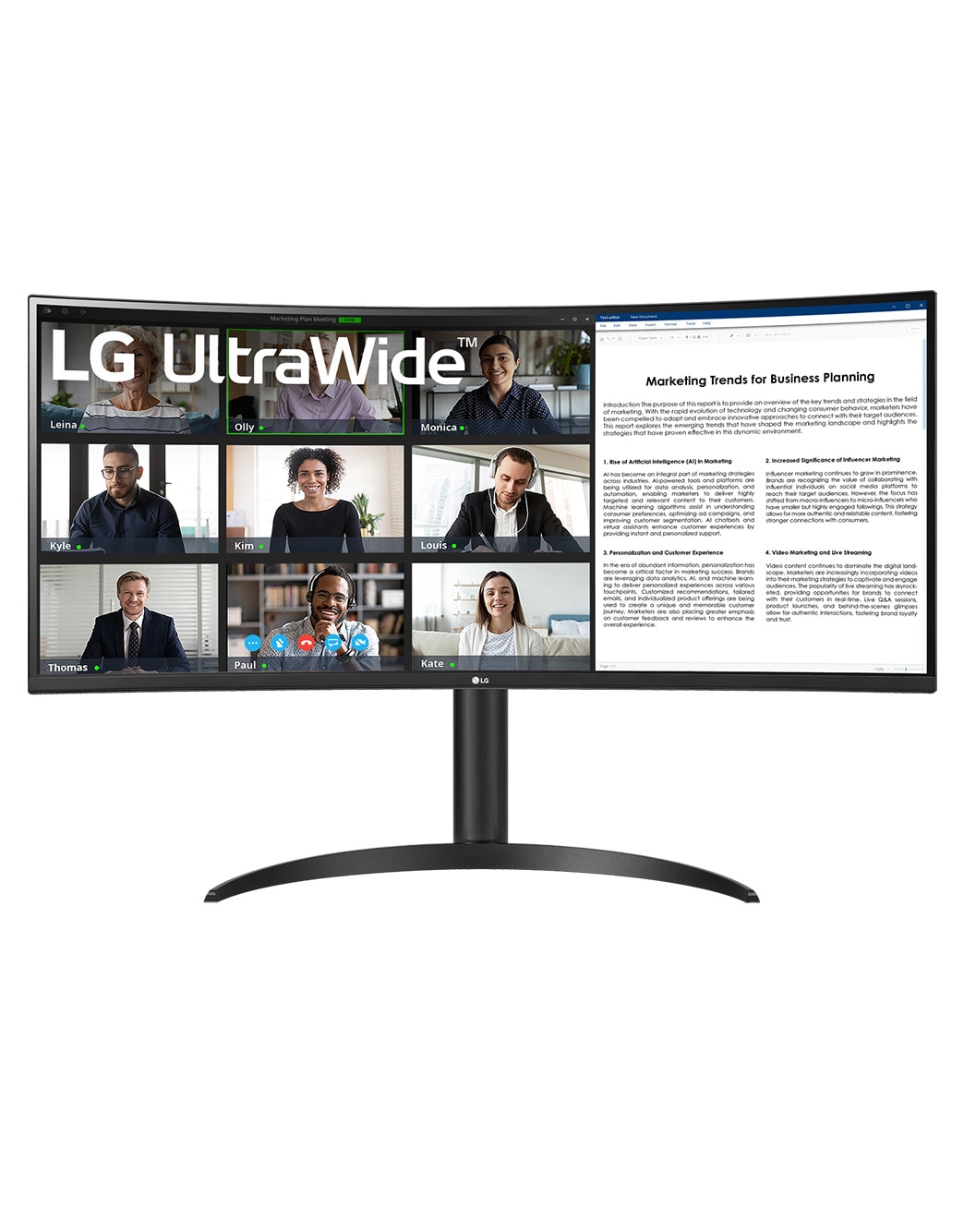 Изогнутый монитор LG 34WR55QC-B - купить, цены | LG RU