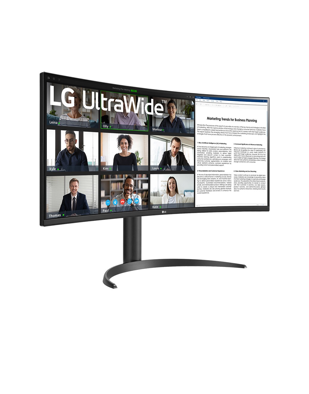 Изогнутый монитор LG 34WR55QC-B - купить, цены | LG RU