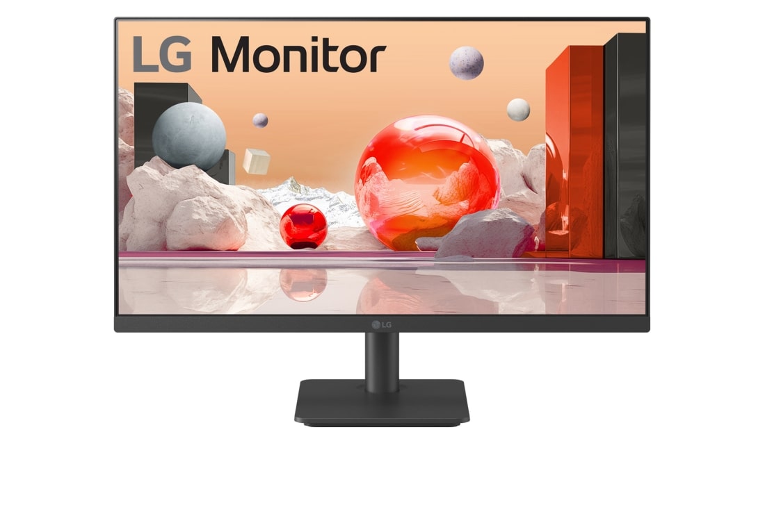LG 25-дюймовый IPS-монитор Full HD, вид спереди, 25MS500-B
