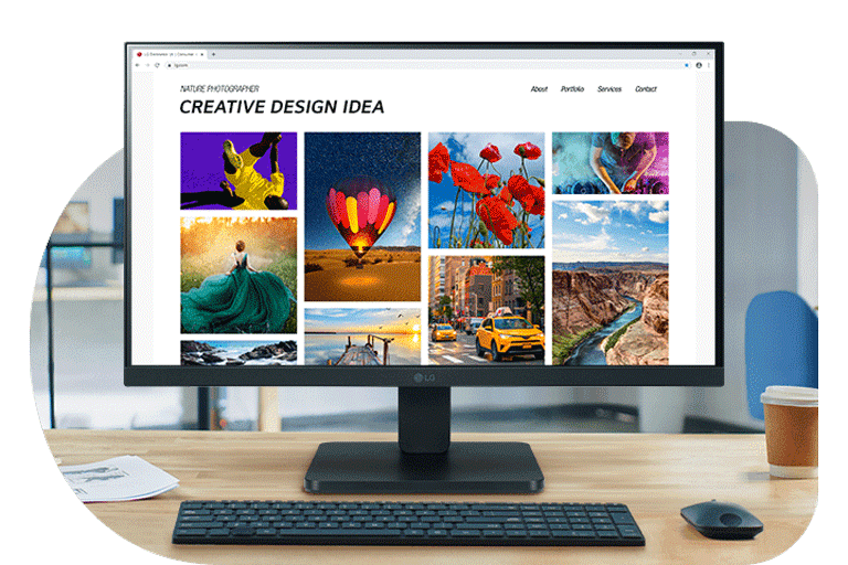 21,45-дюймовый экран с разрешением Full HD (1920x1080) повышает производительность труда благодаря четким цветам.	