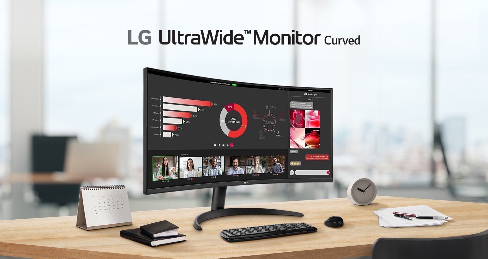 Изогнутый монитор LG 34WR50QC-B 21:9 - купить, цены | LG RU