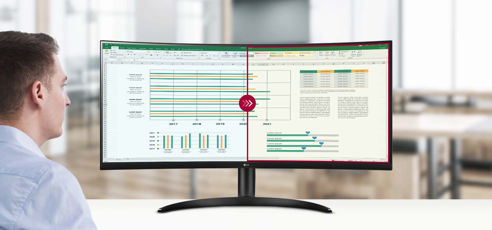 Изогнутый монитор LG 34WQ75C-B 21:9 - купить, цены | LG RU
