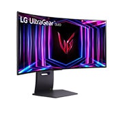 LG Изогнутый игровой монитор 34'' UltraGear™ OLED LG 34GS95QE-B | 21:9, вид в перспективе, 34GS95QE-B, thumbnail 4