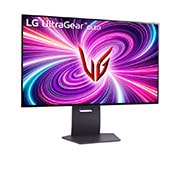 LG Игровой монитор 32'' UltraGear™ OLED 4K UHD LG 32GS95UE-B | Dual-Mode, вид сбоку под углом +15 градусов, 32GS95UE-B, thumbnail 3