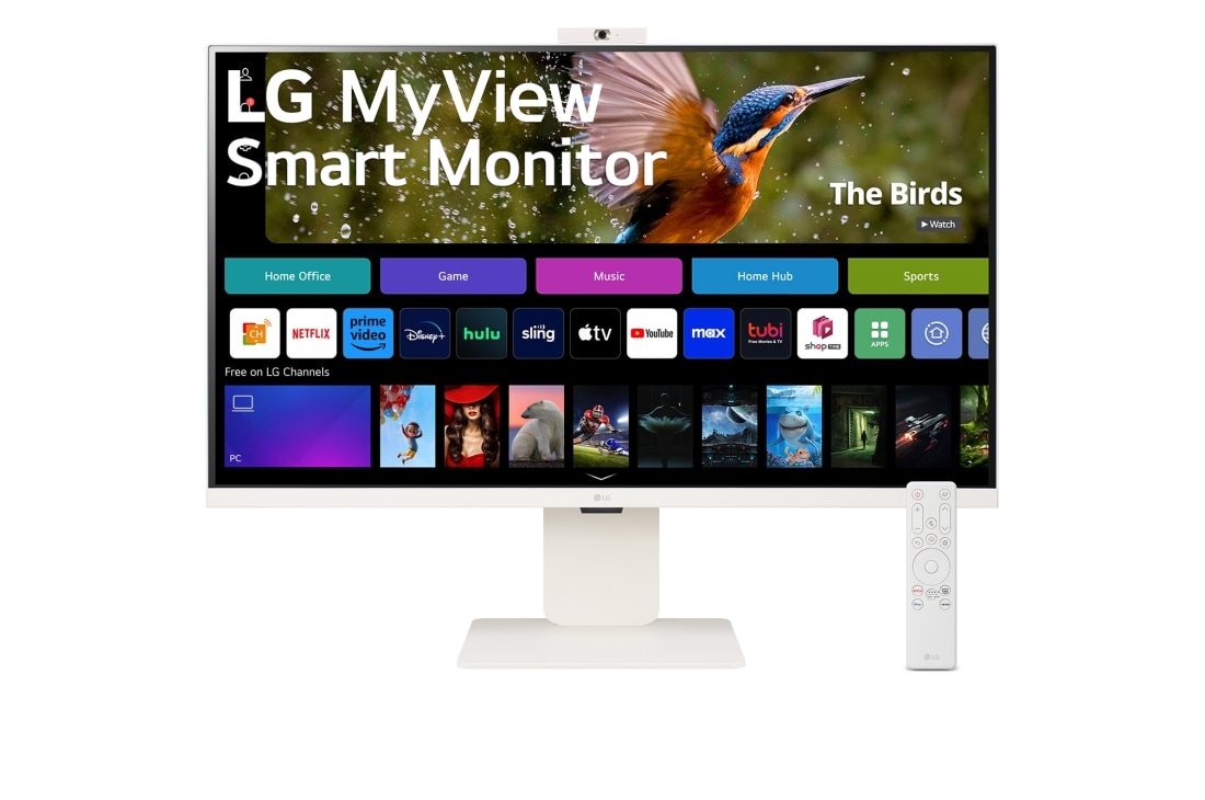 LG Монитор 32'' MyView 4K UHD IPS LG 32SR85U-W | Встроенная веб-камера FHD, вид спереди с веб-камерой и пультом дистанционного управления, 32SR85U-W