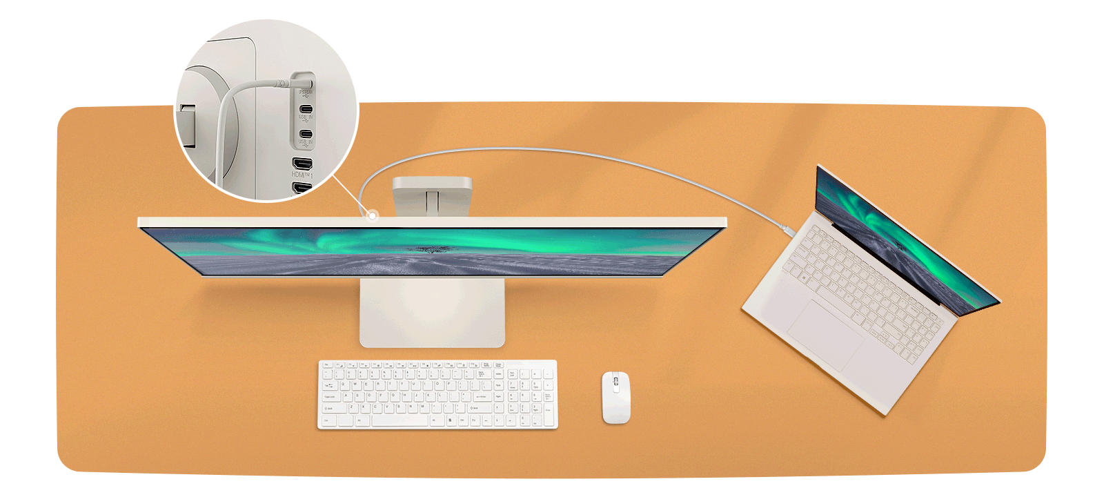 Порт USB Type-C™ поддерживает подключение к различным устройствам.	