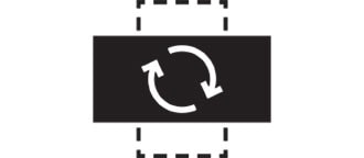 Значок регулируемого поворота.	