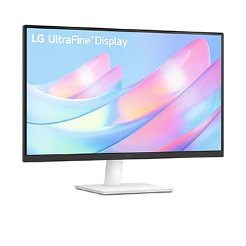 LG 27'' IPS монитор LG 27US500-W 4K UHD UltraFine™, вид сбоку под углом +15 градусов, 27US500-W, thumbnail 3