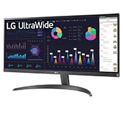 LG 29'' Монитор LG 29WQ500-B 21:9 UltraWide™ Full HD IPS с AMD FreeSync™, вид сбоку под углом -15 градусов, 29WQ500-B, thumbnail 2