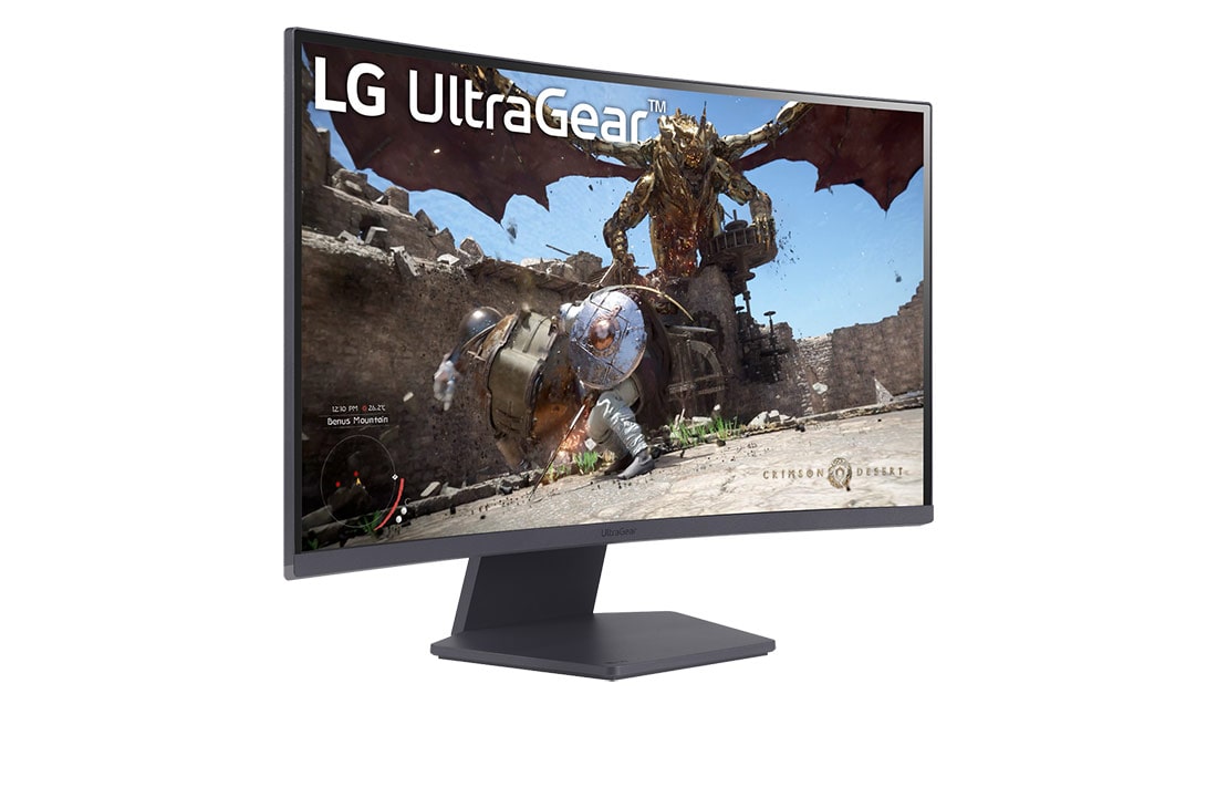 LG 27'' изогнутый игровой монитор LG 27GS60QC UltraGear™ 1000R | QHD, 1ms GtG, 180 Гц, вид в перспективе, 27GS60QC, thumbnail 4