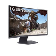 LG 27'' изогнутый игровой монитор LG 27GS60QC UltraGear™ 1000R | QHD, 1ms GtG, 180 Гц, вид в перспективе, 27GS60QC, thumbnail 4