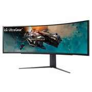 LG 49'' изогнутый игровой монитор LG 49GR85DC-B UltraGear™ QHD 32:9 | 240Hz, вид сбоку под углом -15 градусов, 49GR85DC-B, thumbnail 2