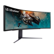 LG 49'' изогнутый игровой монитор LG 49GR85DC-B UltraGear™ QHD 32:9 | 240Hz, вид в перспективе, 49GR85DC-B, thumbnail 4