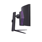 LG 49'' изогнутый игровой монитор LG 49GR85DC-B UltraGear™ QHD 32:9 | 240Hz, вид сбоку со светящимися индикаторами, 49GR85DC-B, thumbnail 6