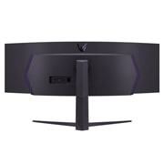 LG 49'' изогнутый игровой монитор LG 49GR85DC-B UltraGear™ QHD 32:9 | 240Hz, вид сзади со светящимися индикаторами, 49GR85DC-B, thumbnail 8