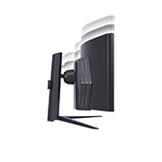LG 49'' изогнутый игровой монитор LG 49GR85DC-B UltraGear™ QHD 32:9 | 240Hz, вид сбоку на монитор с уменьшающейся высотой, 49GR85DC-B, thumbnail 12
