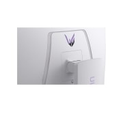 LG 34-дюймовый изогнутый игровой смарт-монитор LG UltraGear™ OLED 240Hz WQHD | webOS 0.03ms (GtG), 240Hz, DisplayHDR True Black 400, вид в перспективе сзади с отключенными индикаторами, 34GX90SA-W, thumbnail 7