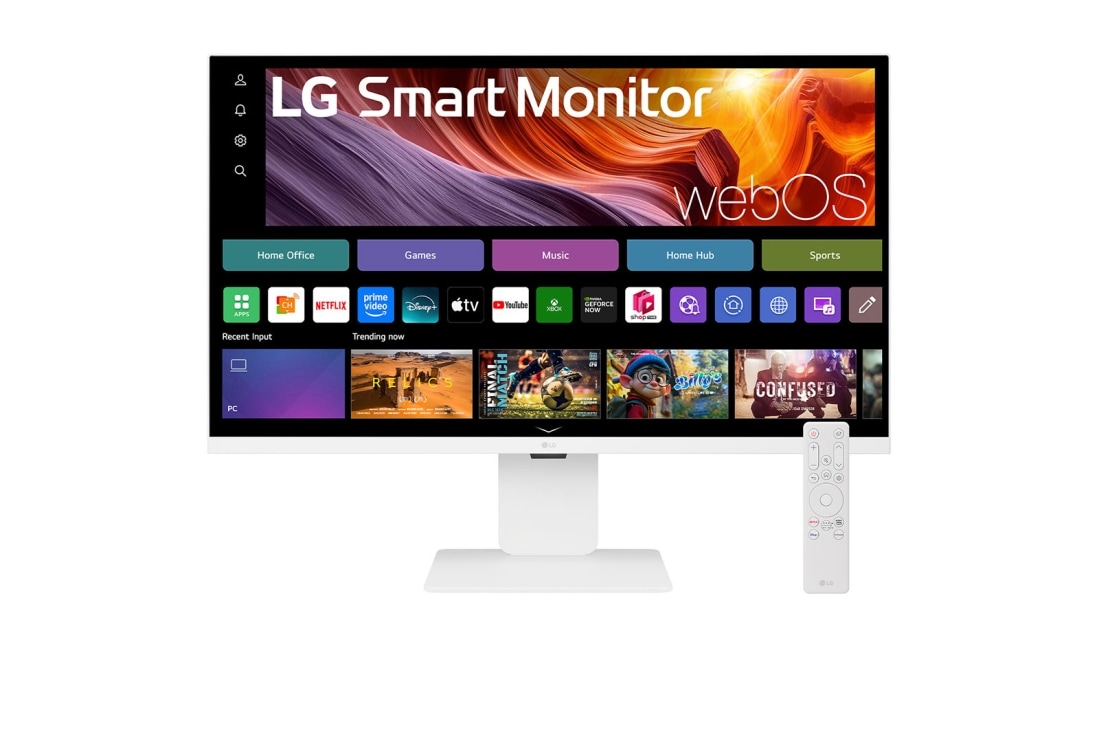 LG 31,5” 4K UHD IPS смарт-монитор с webOS, вид спереди, 32U830SA-W