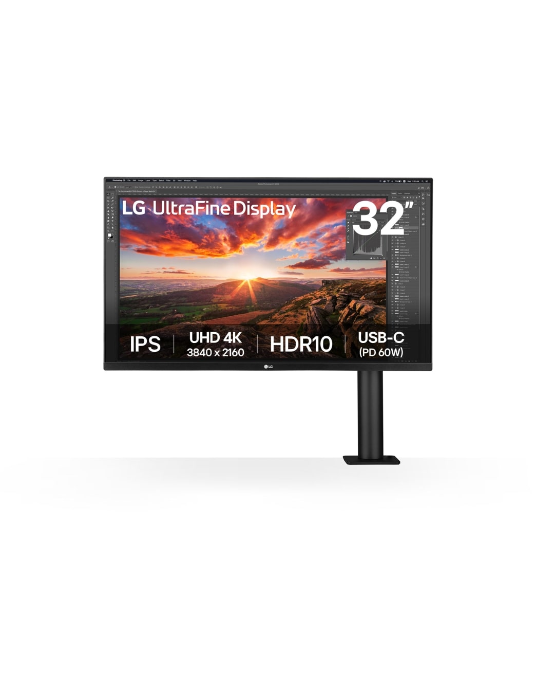 31.5'' UHD 4K Монитор IPS Ergo c USB-C | LG RU